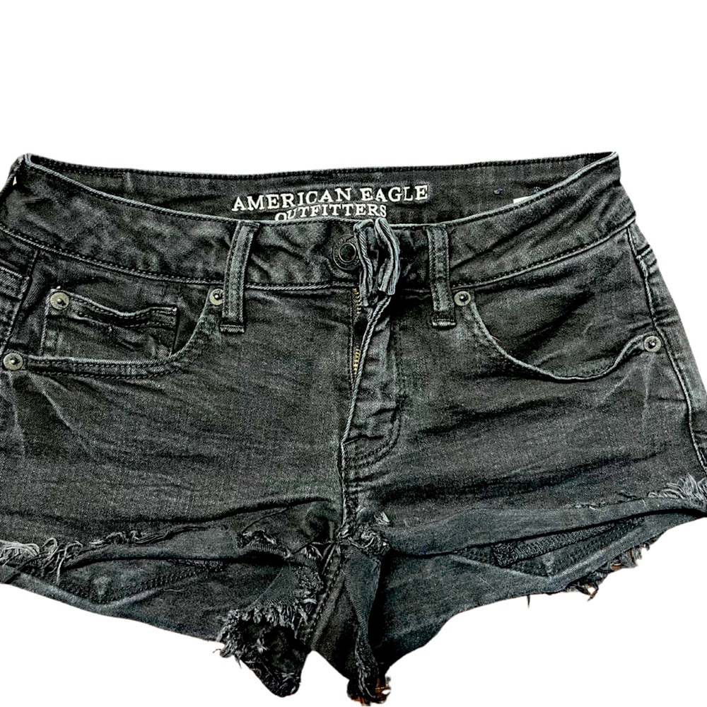 𝅺AMERICAN Eagle Stretch Jean Shorts super Low Shortie